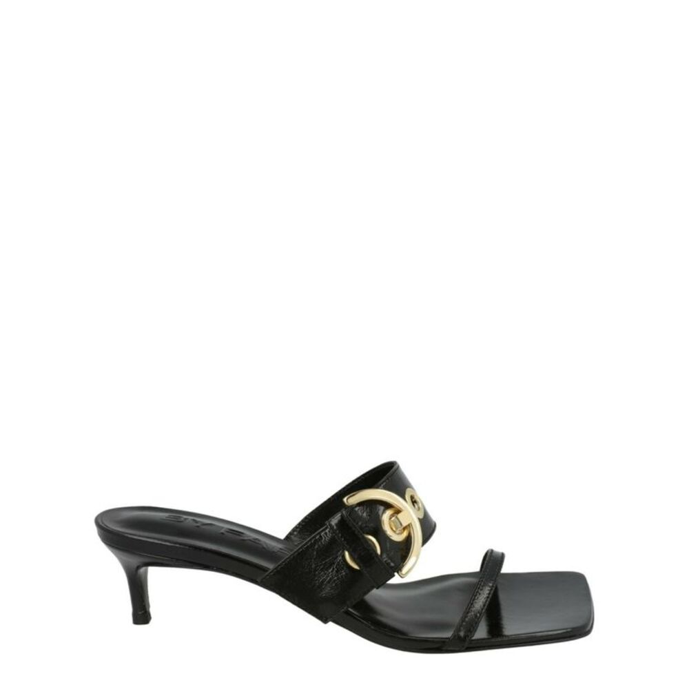 ByFar Bettina Patent Leather Mules Black Womens